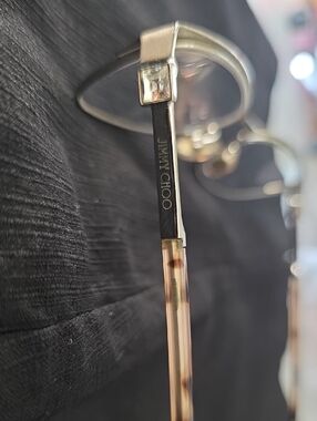 Jimmy Choo Gold and Tortoiseshell Rimless Designer Glasses